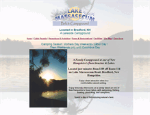 Tablet Screenshot of lakemassasecumcampground.com